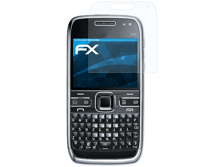 ATFOLIX 3x FX-Clear Displayschutz(für Nokia E72)