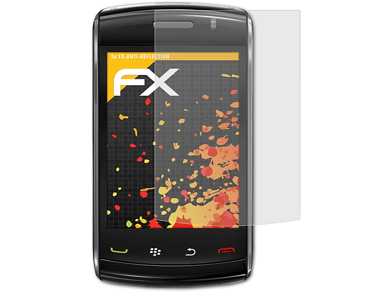 3x ATFOLIX FX-Antireflex Displayschutz(für 9520 Blackberry Storm2)