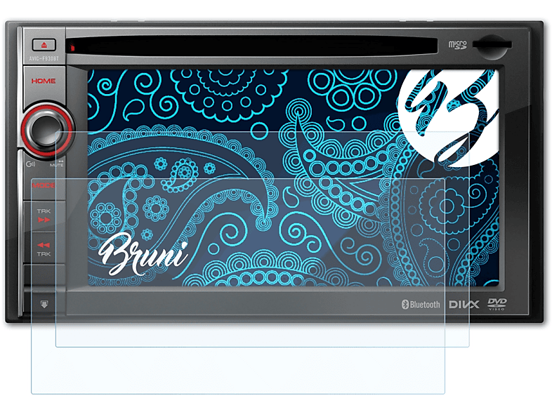 BRUNI 2x Basics-Clear Schutzfolie(für Pioneer Avic-F930BT)