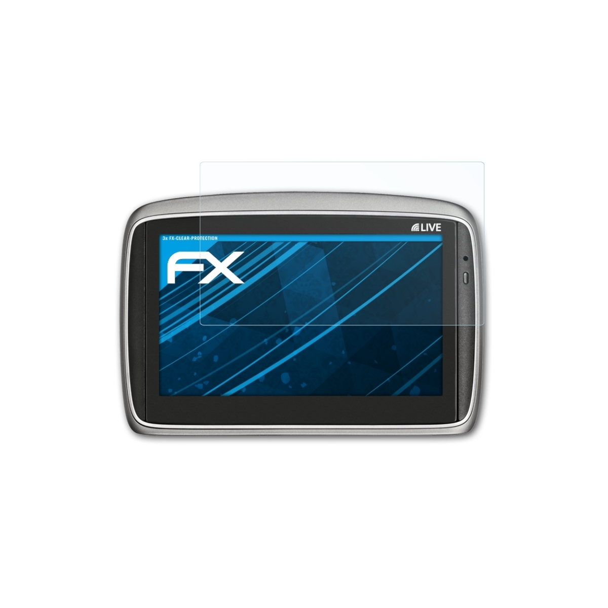 750 (2009)) TomTom FX-Clear 3x ATFOLIX Live Displayschutz(für GO
