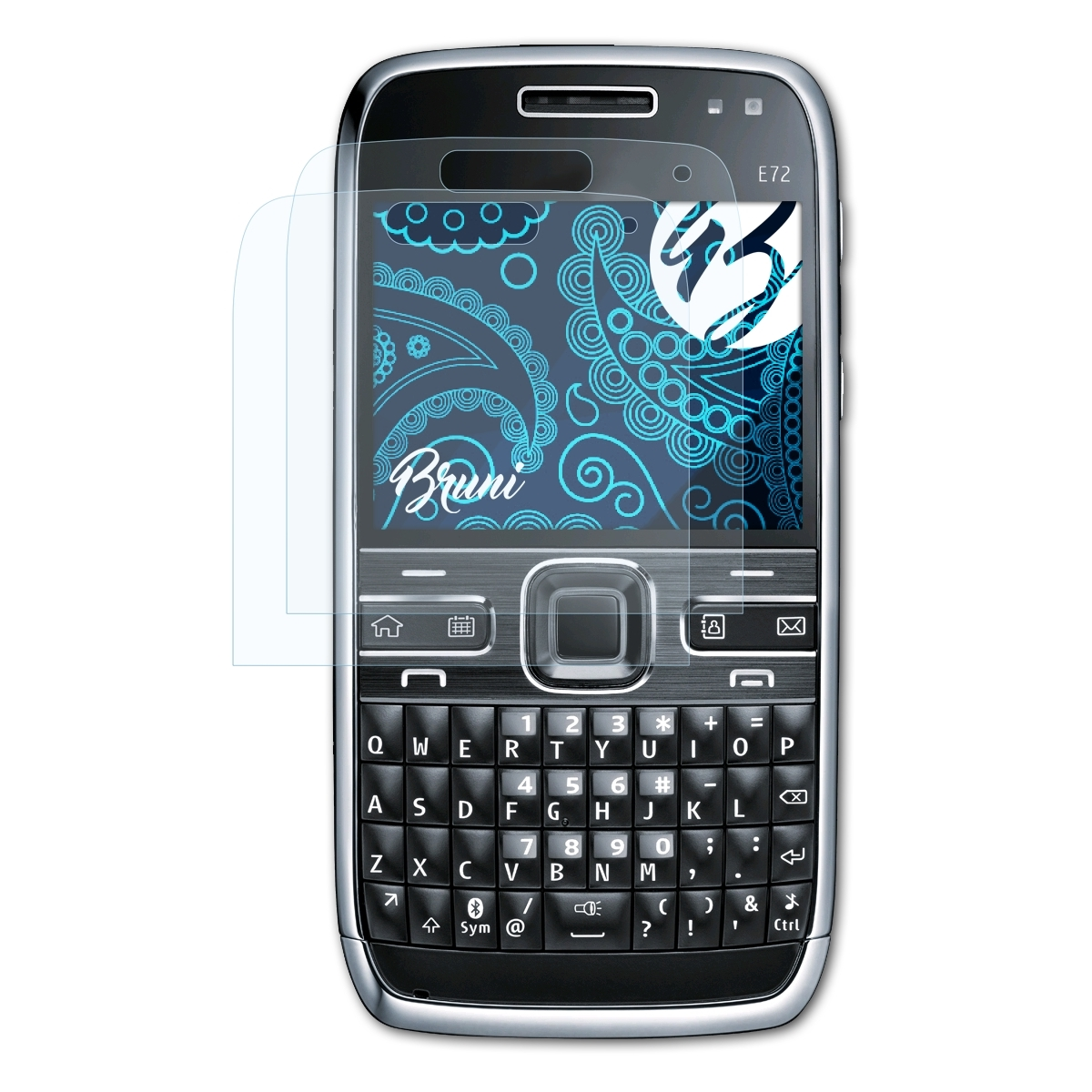 BRUNI 2x Basics-Clear Schutzfolie(für Nokia E72)