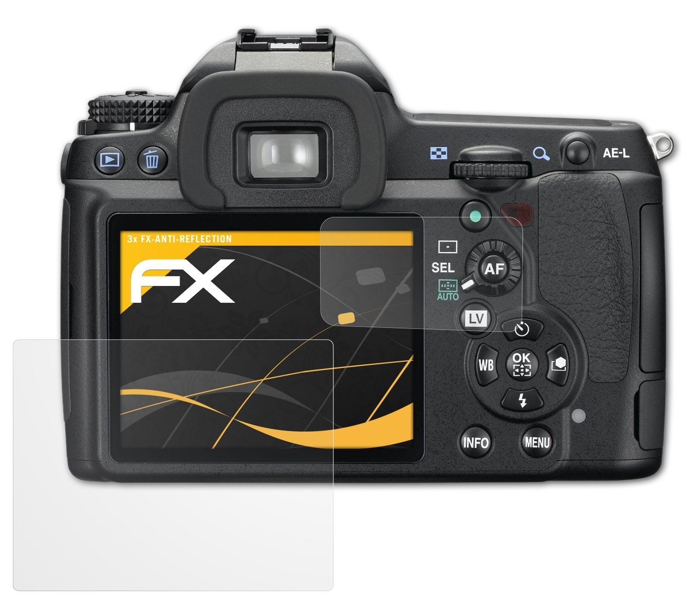 ATFOLIX 3x Displayschutz(für Pentax FX-Antireflex K-7)