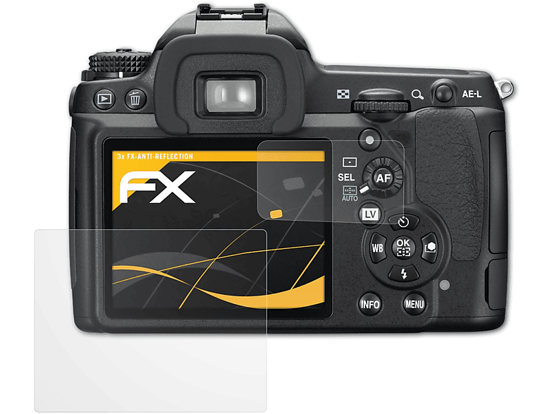 Pentax ATFOLIX K-7) FX-Antireflex 3x Displayschutz(für