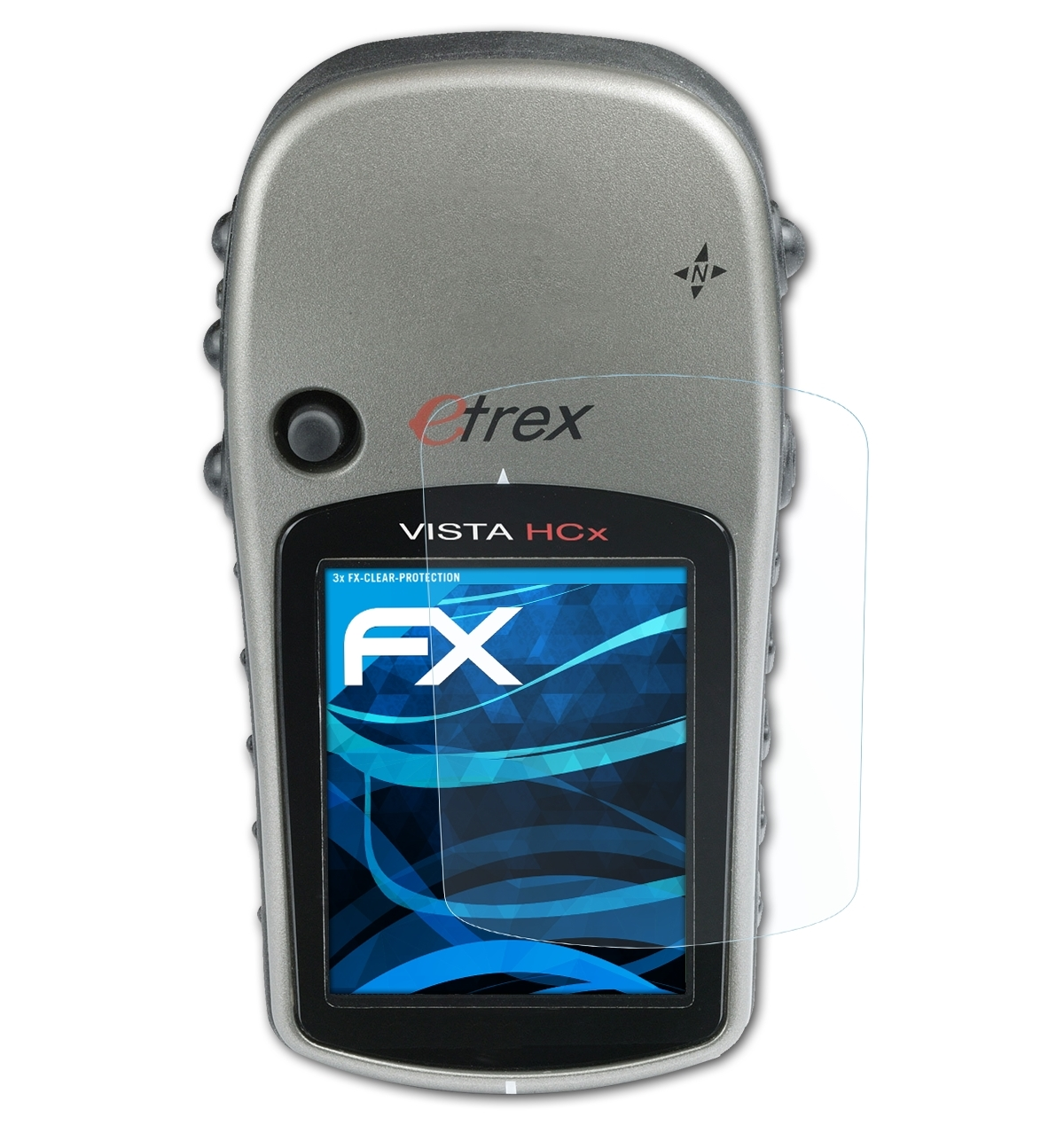 Garmin Vista Etrex FX-Clear Displayschutz(für 3x ATFOLIX CX)