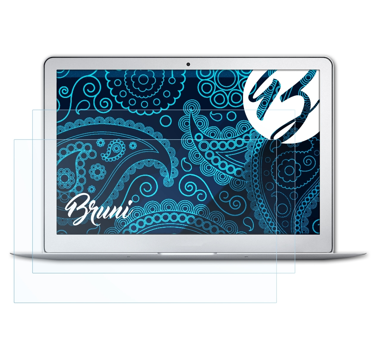 BRUNI 2x Basics-Clear Schutzfolie(für Apple Air 13,3 WXGA) MacBook