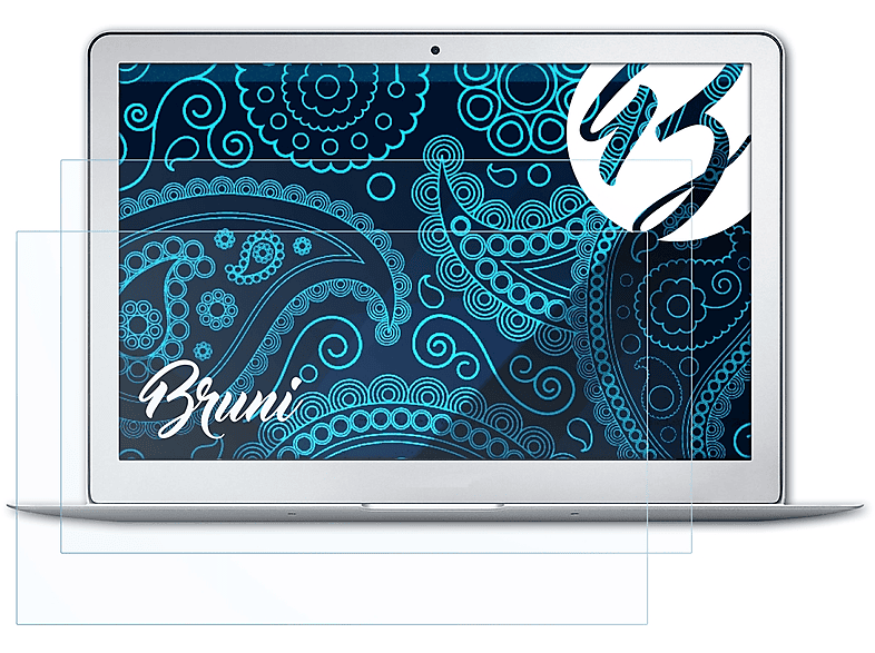 BRUNI 2x Schutzfolie(für Apple Air Basics-Clear WXGA) MacBook 13,3