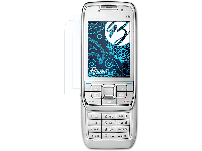BRUNI 2x Basics-Clear Schutzfolie(für Nokia E66)