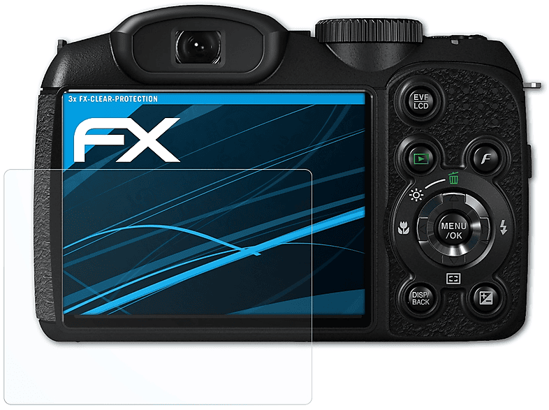 Displayschutz(für Fujifilm 3x FX-Clear ATFOLIX S1600) FinePix
