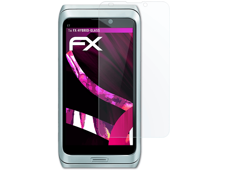 ATFOLIX FX-Hybrid-Glass Schutzglas(für Nokia E7)