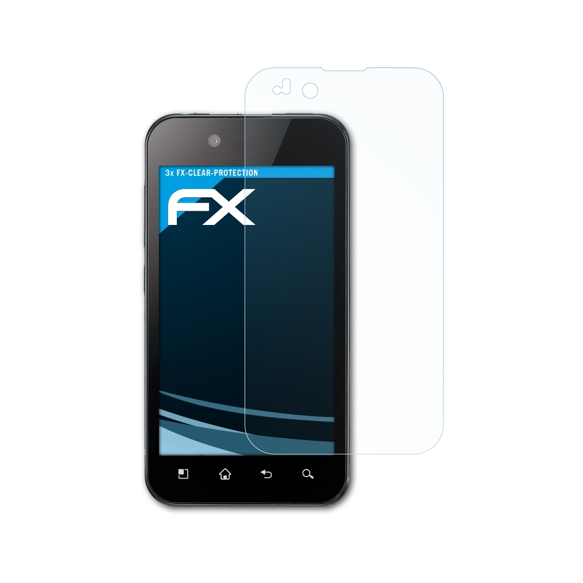 ATFOLIX Optimus (P970)) 3x FX-Clear LG Displayschutz(für Black