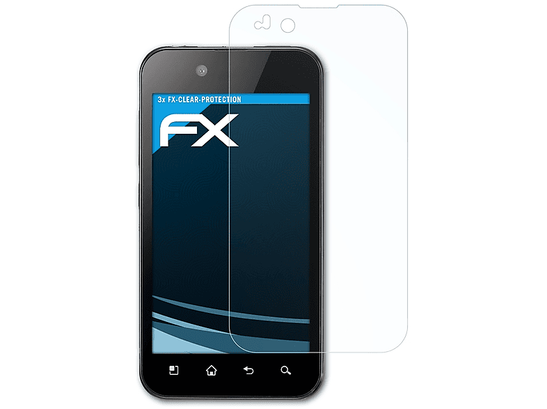ATFOLIX Optimus (P970)) 3x FX-Clear LG Displayschutz(für Black