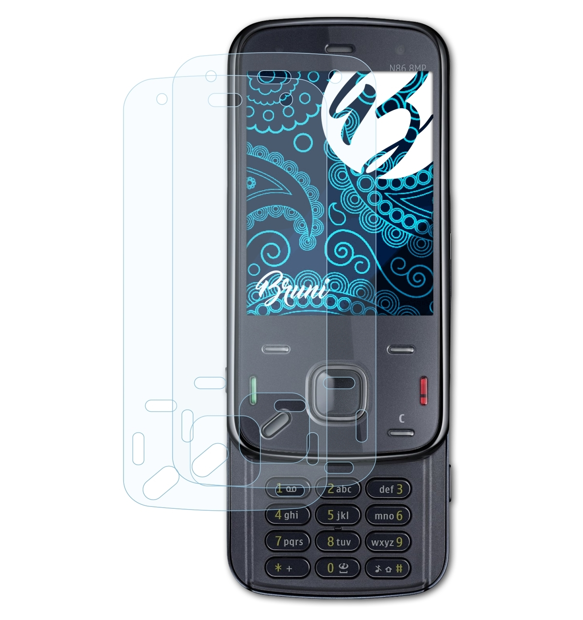 8MP) Schutzfolie(für Nokia BRUNI 2x Basics-Clear N86