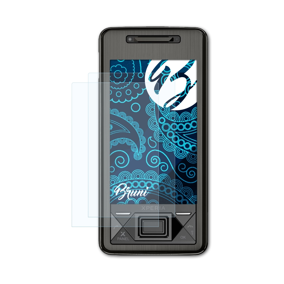 BRUNI 2x Basics-Clear Schutzfolie(für Sony-Ericsson X1) Xperia