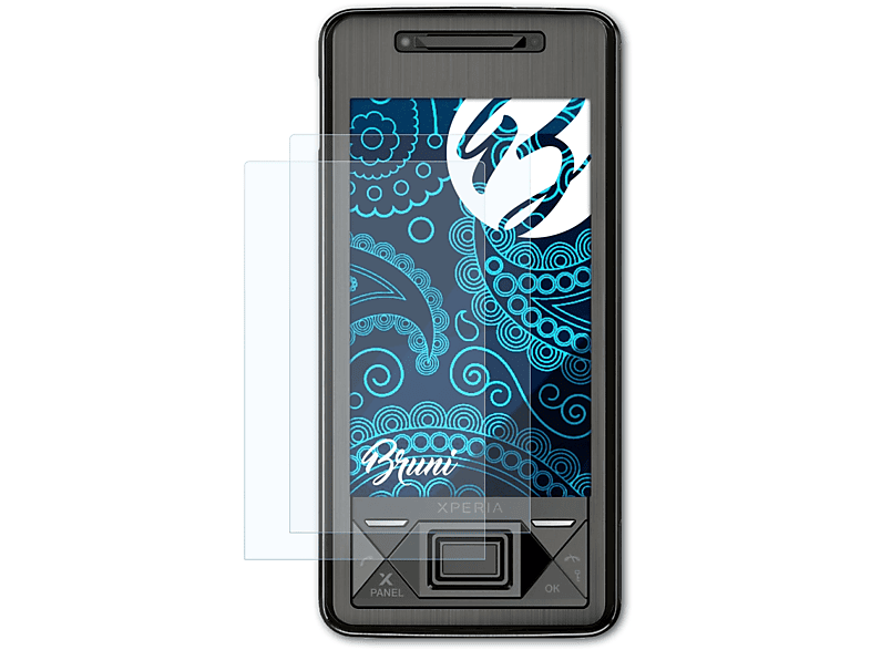 BRUNI 2x Basics-Clear Schutzfolie(für Sony-Ericsson Xperia X1)