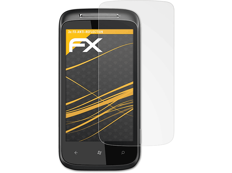 ATFOLIX 3x FX-Antireflex Displayschutz(für Mozart) 7 HTC
