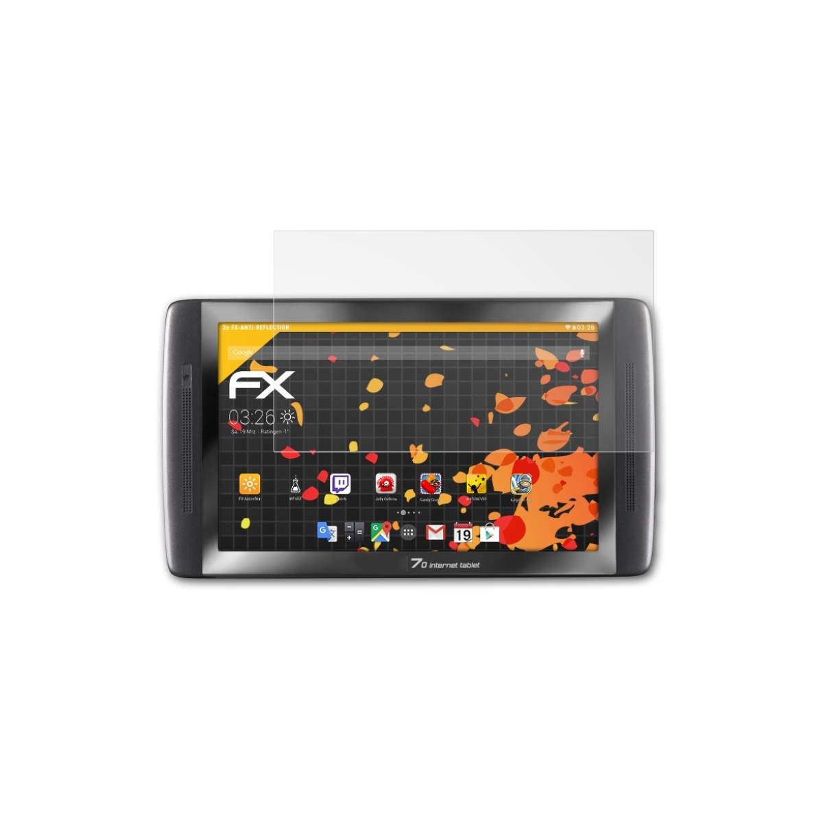 ATFOLIX 2x Internet Tablet) FX-Antireflex Displayschutz(für Archos 70