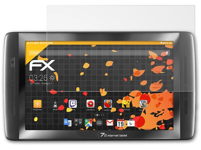 ATFOLIX 2x FX-Antireflex Displayschutz(für Archos 70 Internet Tablet)