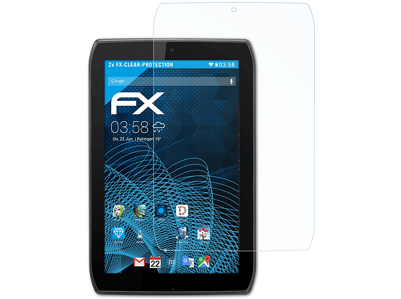 ATFOLIX 2x FX-Clear Displayschutz(für Motorola XOOM 2 Media Edition)