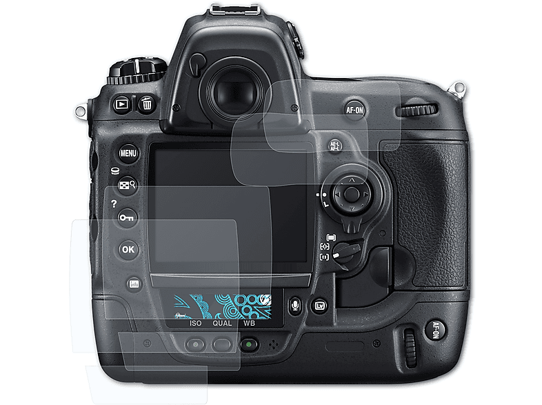 BRUNI 2x Nikon Schutzfolie(für Basics-Clear D3s)