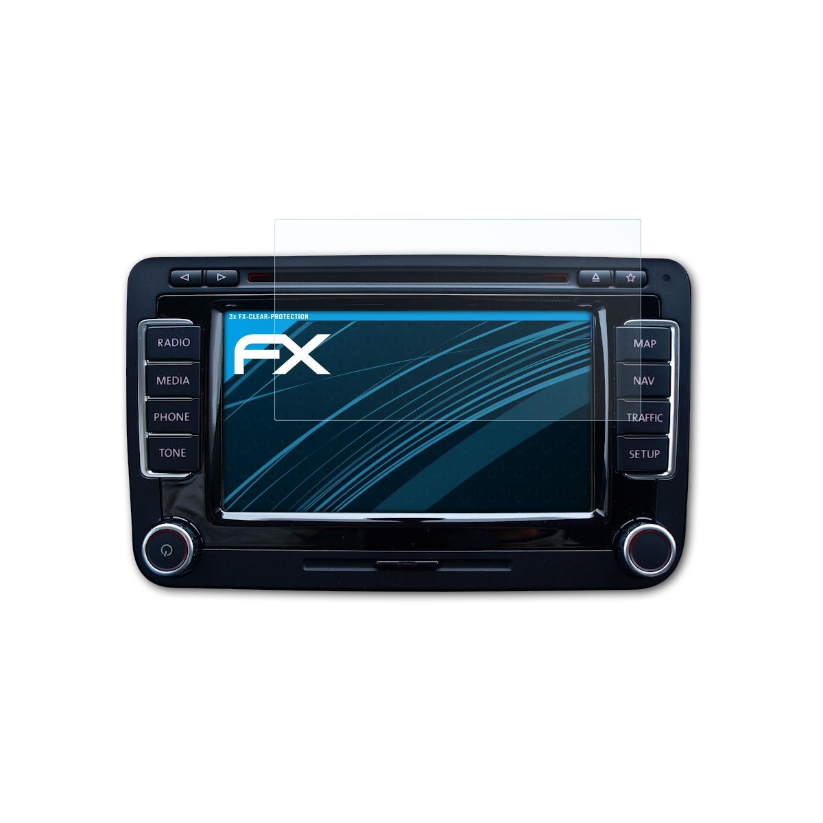 ATFOLIX 3x FX-Clear Displayschutz(für VW 810) RNS