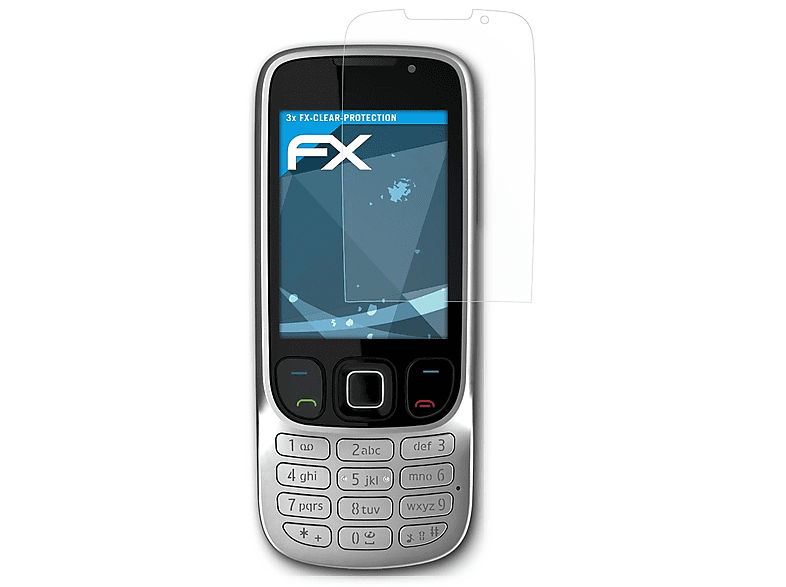 6303 ATFOLIX Nokia FX-Clear Classic) 3x Displayschutz(für