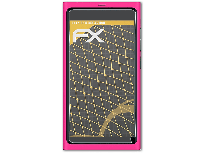 Direkt geführter Laden ATFOLIX 3x N9) FX-Antireflex Displayschutz(für Nokia