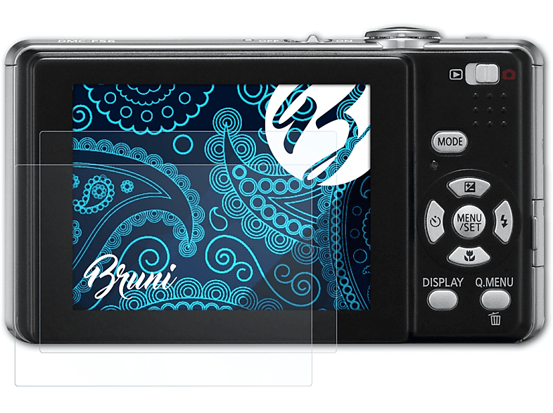 BRUNI 2x Basics-Clear Schutzfolie(für Panasonic Lumix DMC-FS6)