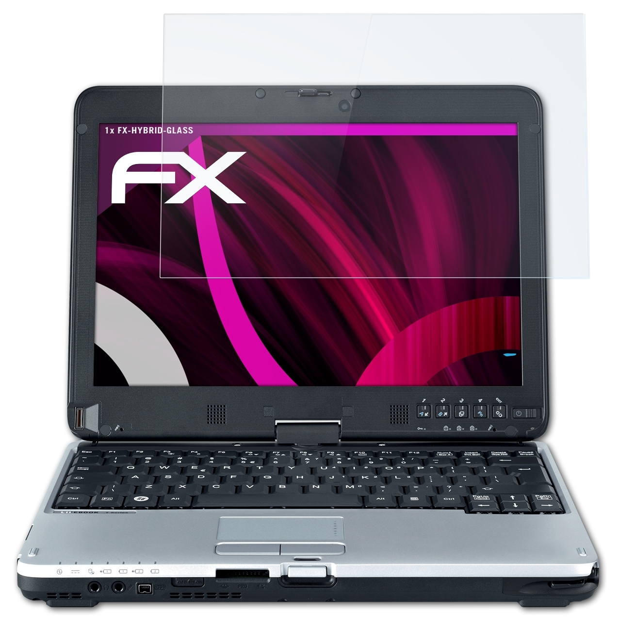 ATFOLIX FX-Hybrid-Glass Schutzglas(für Fujitsu T730) Lifebook