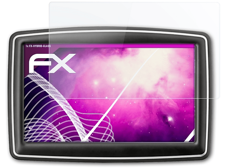 ATFOLIX FX-Hybrid-Glass Schutzglas(für TomTom XXL IQ Routes)
