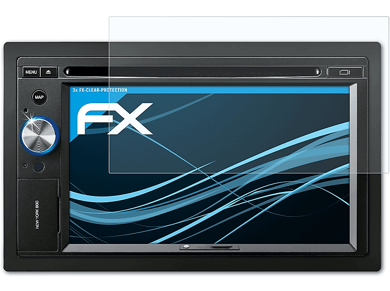 ATFOLIX 3x New York Displayschutz(für 800) Blaupunkt FX-Clear