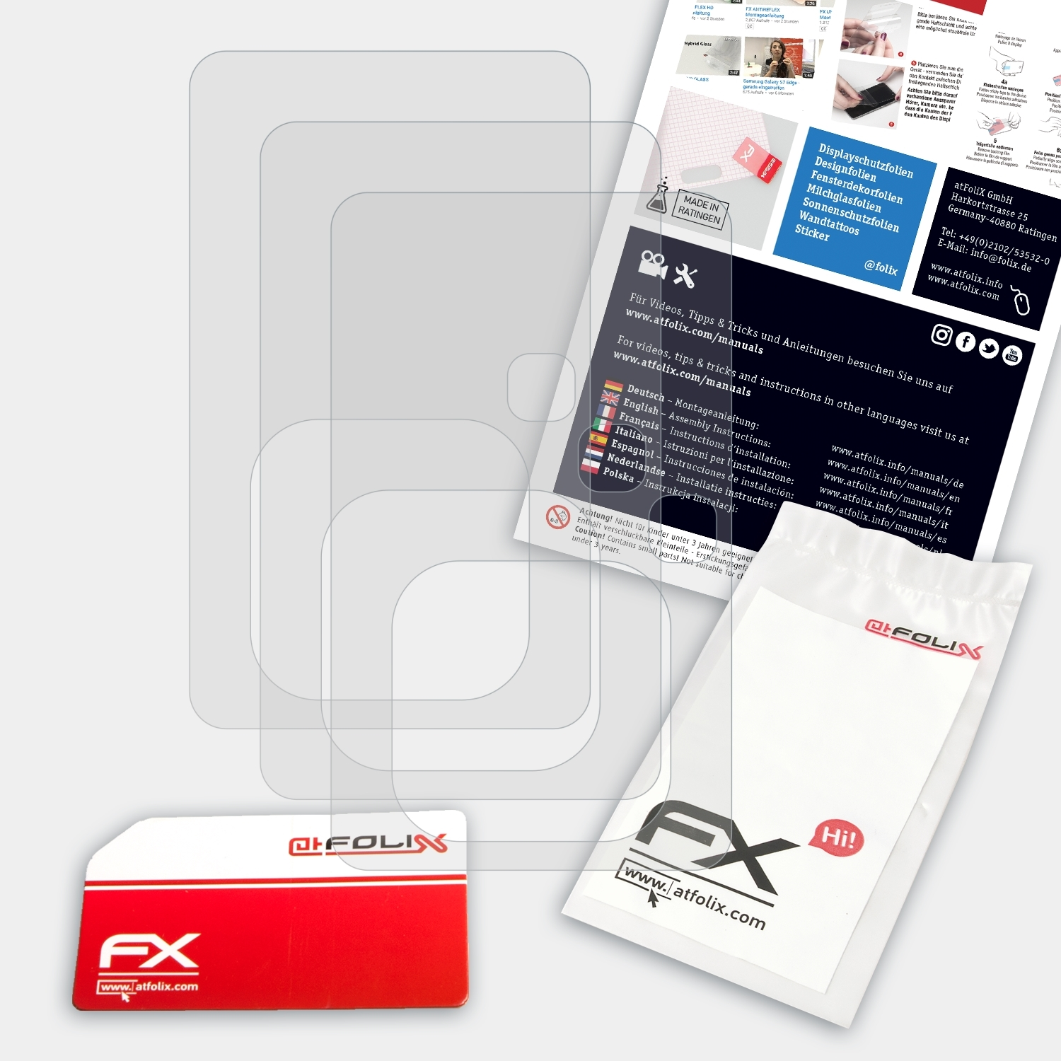 ATFOLIX 3x Sansa Sandisk Displayschutz(für FX-Antireflex Clip+)