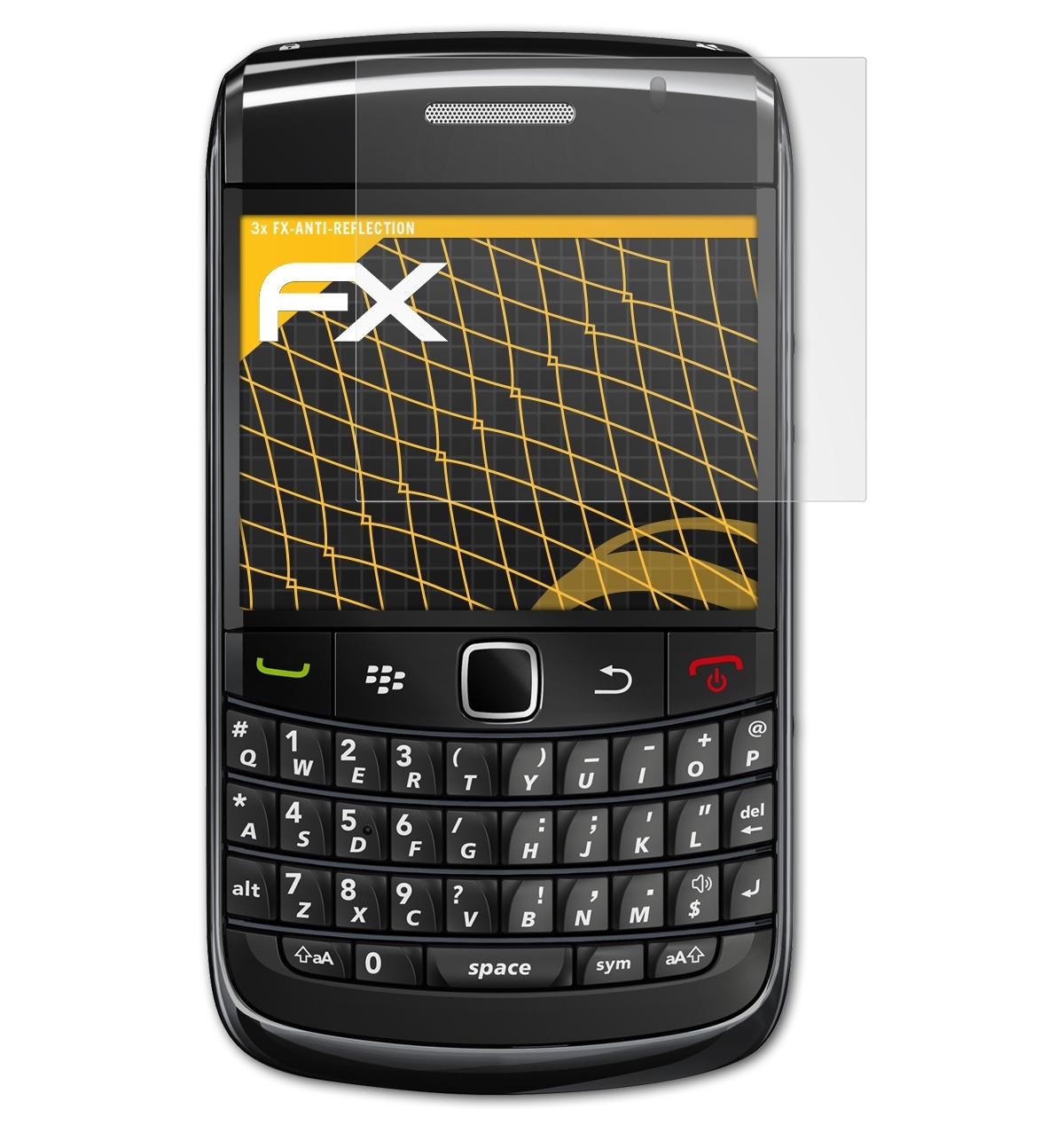 ATFOLIX 3x Blackberry Displayschutz(für Bold 9780) FX-Antireflex