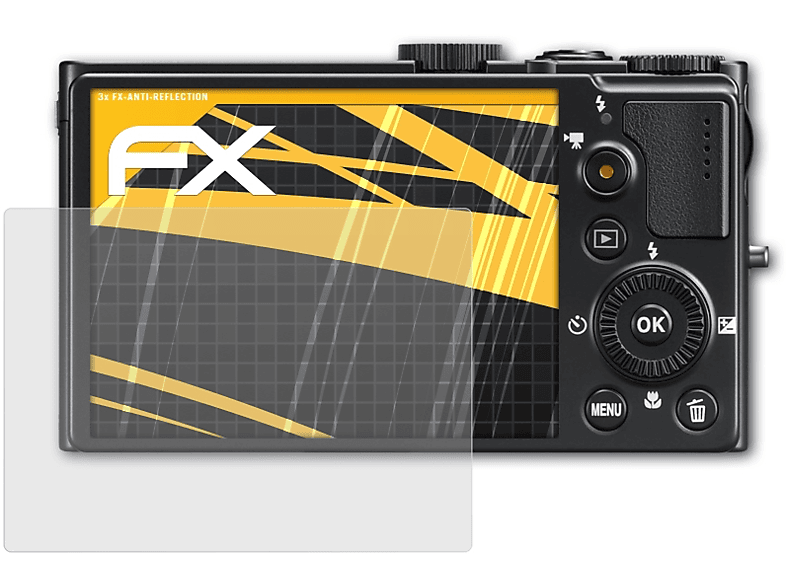 3x Displayschutz(für Coolpix FX-Antireflex Nikon ATFOLIX P300)