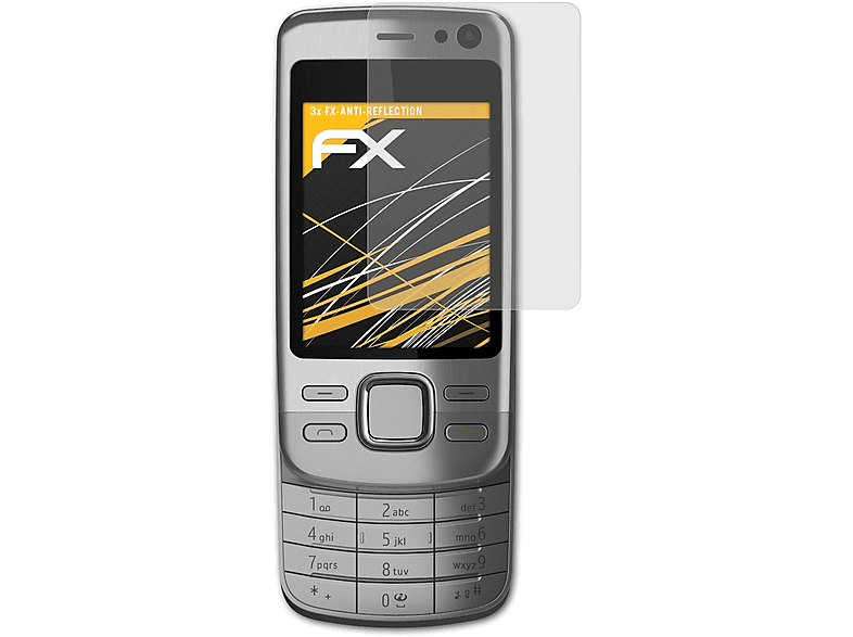 ATFOLIX 3x FX-Antireflex Displayschutz(für Nokia 6600i Slide)