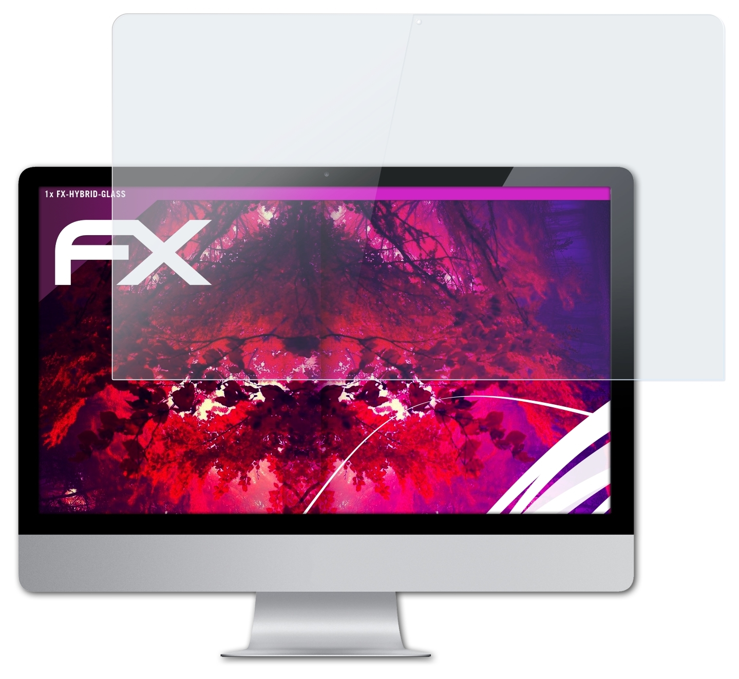 ATFOLIX FX-Hybrid-Glass Schutzglas(für Apple 6G (Model iMac 27 2009-2011))