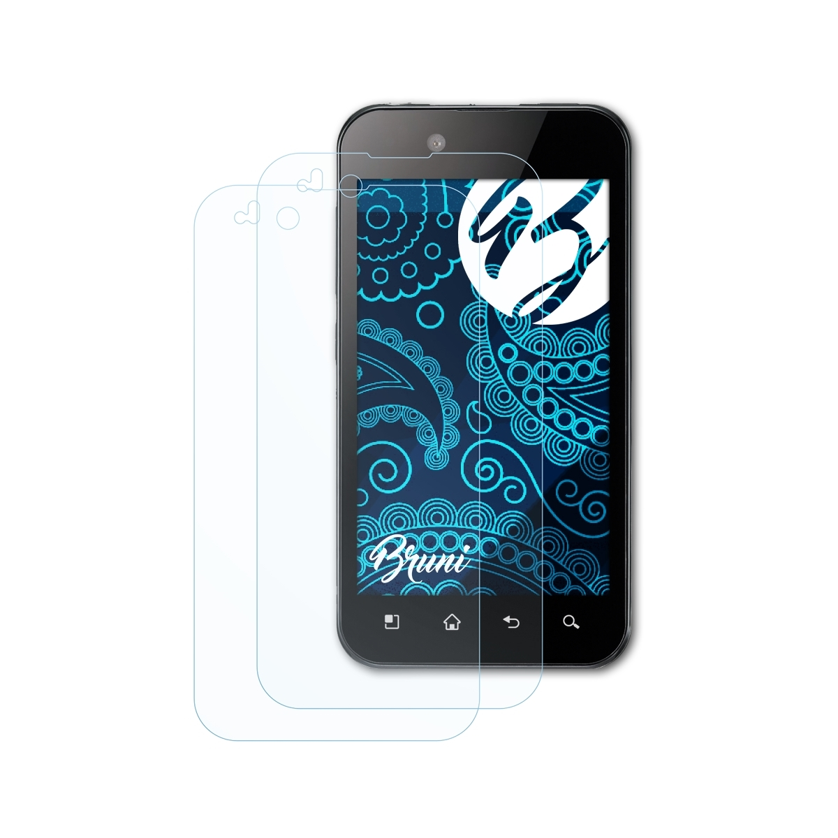 BRUNI 2x LG Black Basics-Clear Optimus (P970)) Schutzfolie(für