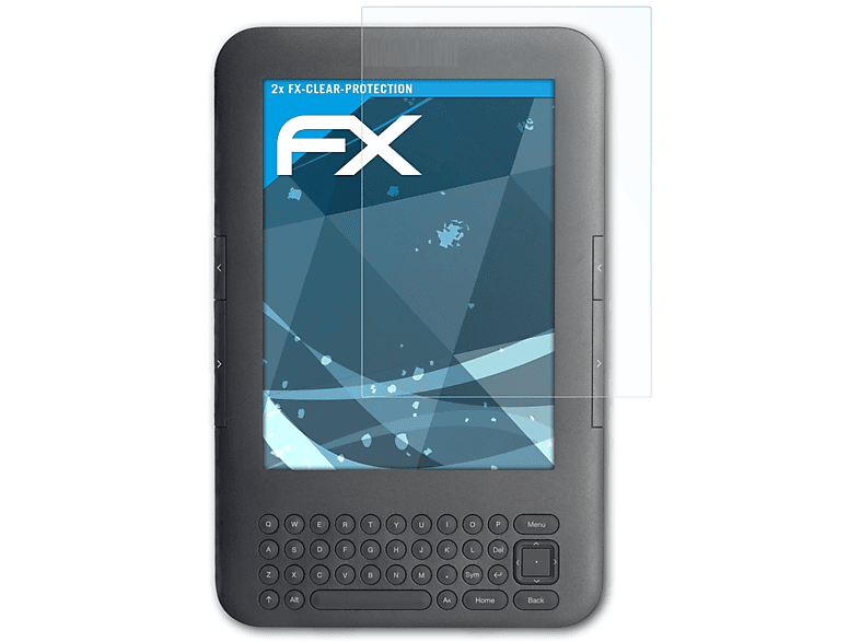 ATFOLIX 2x FX-Clear Displayschutz(für Amazon Kindle Keyboard (WiFi & 3G))