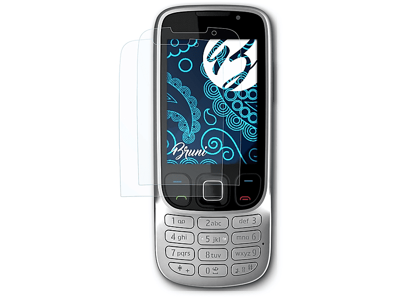 BRUNI 2x Basics-Clear Schutzfolie(für Nokia 6303i Classic)