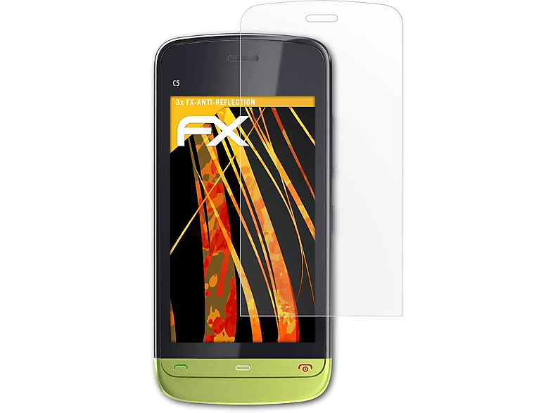 ATFOLIX 3x FX-Antireflex Displayschutz(für Nokia C5-03)