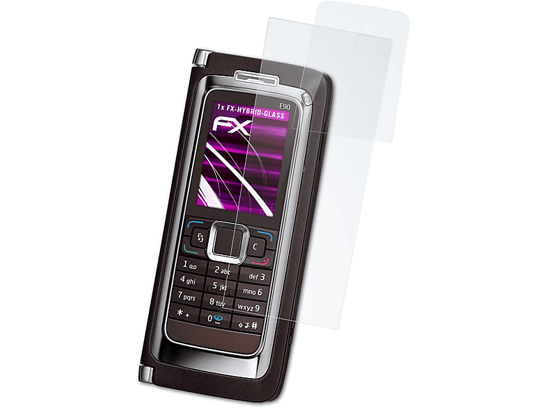 ATFOLIX FX-Hybrid-Glass Schutzglas(für Nokia E90 Communicator)