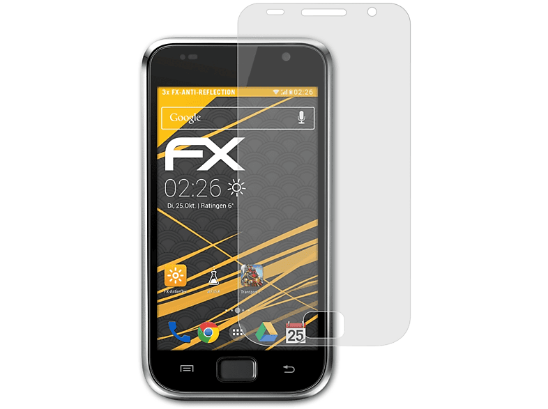 FX-Antireflex Galaxy Displayschutz(für S ATFOLIX 3x (GT-i9001)) Samsung Plus