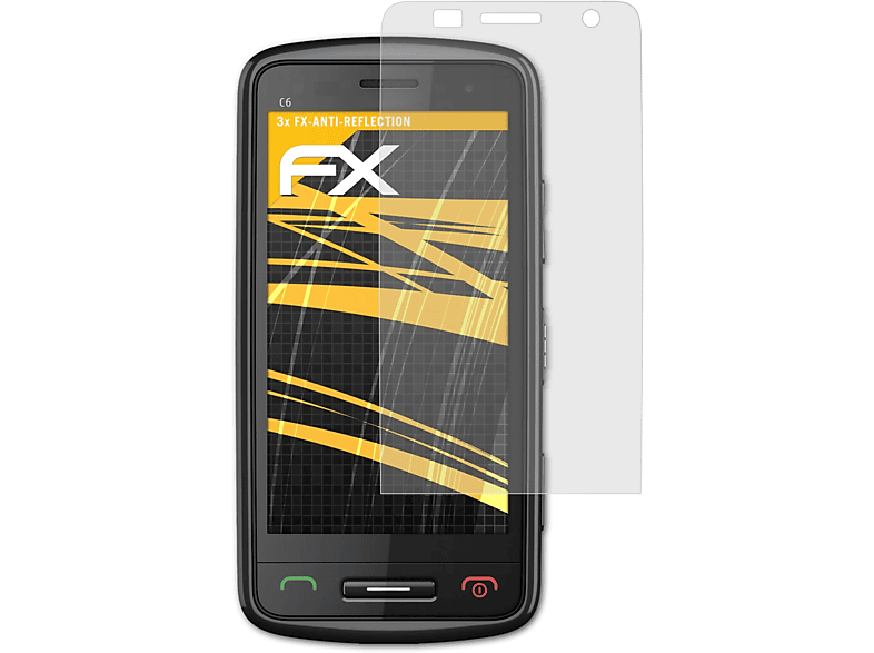 Nokia Displayschutz(für FX-Antireflex 3x ATFOLIX C6-01)