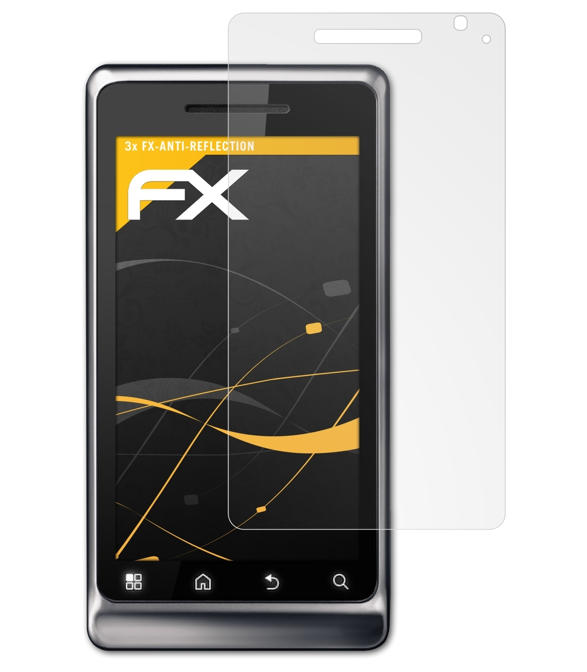 3x Droid 2)) ATFOLIX (Milestone Displayschutz(für FX-Antireflex Motorola 2