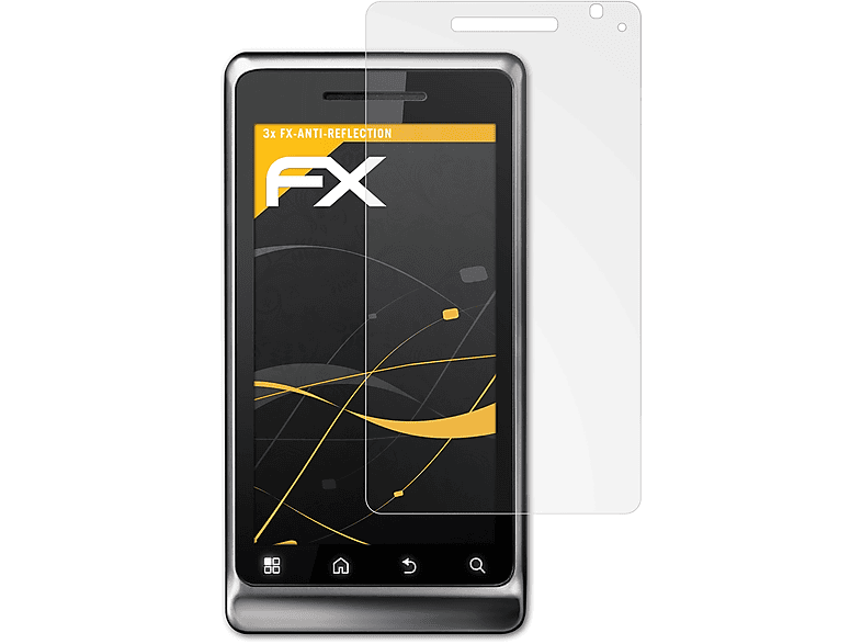 ATFOLIX 3x FX-Antireflex Droid Displayschutz(für Motorola 2 2)) (Milestone