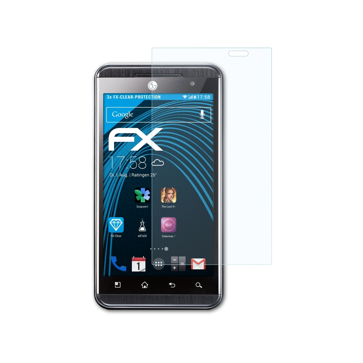 3x FX-Clear Optimus 3D Displayschutz(für ATFOLIX LG (P920))