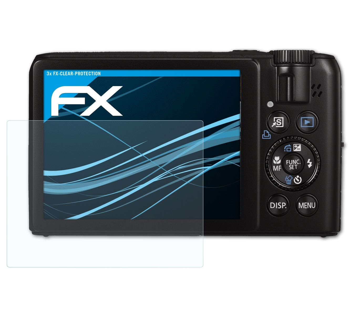 3x ATFOLIX Canon PowerShot S90) FX-Clear Displayschutz(für