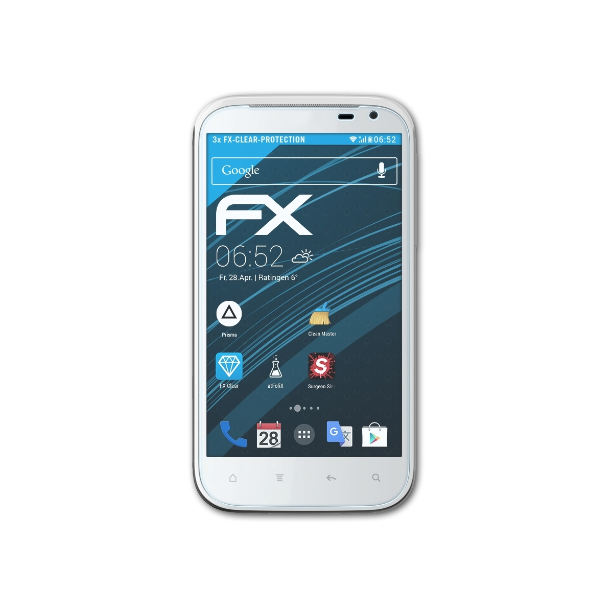 Sensation XL) Displayschutz(für ATFOLIX HTC FX-Clear 3x
