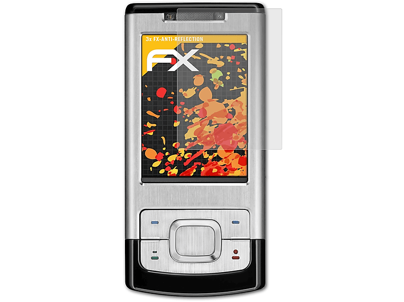ATFOLIX 3x FX-Antireflex Displayschutz(für 6500 Nokia Slide)