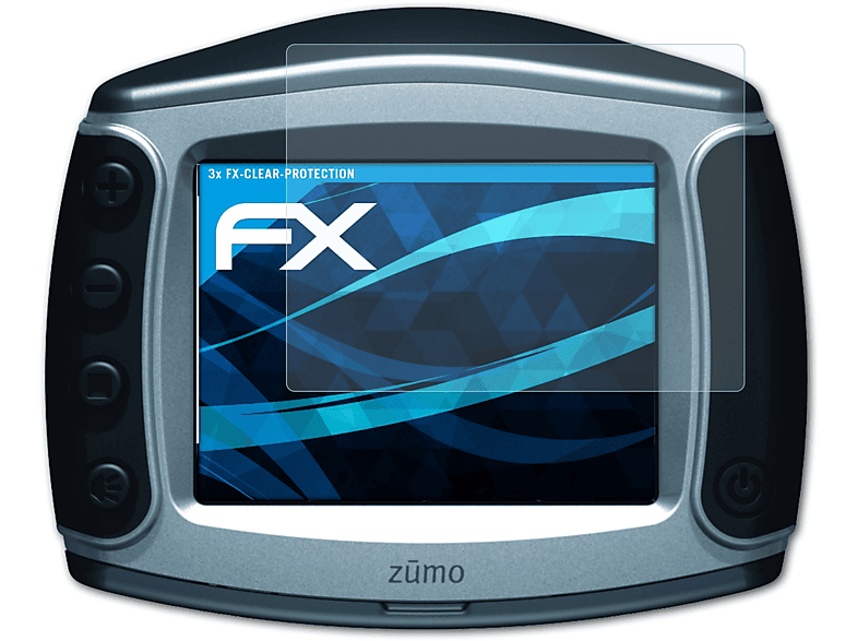 ATFOLIX 3x FX-Clear Displayschutz(für 500 Garmin Zumo deluxe)
