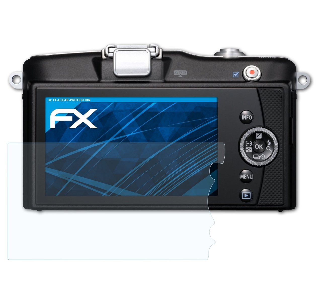 ATFOLIX 3x FX-Clear Displayschutz(für Olympus E-PM1)